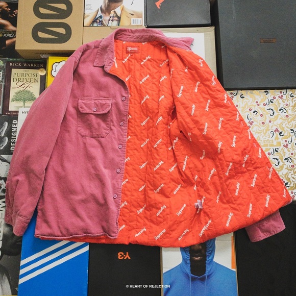 supreme corduroy quilted shirt